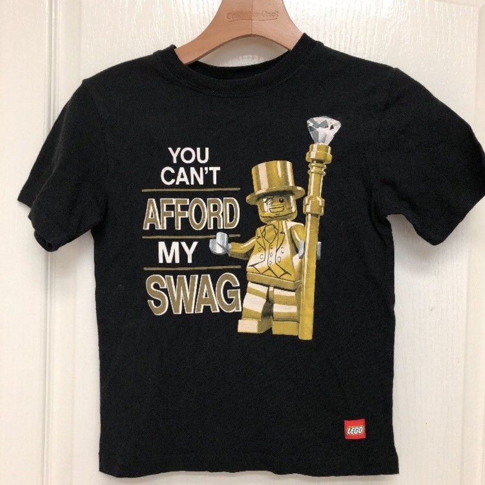 LEGO Boys T-Shirt 'Cant Afford My Swag" XS 285
